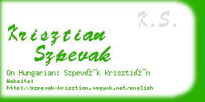 krisztian szpevak business card